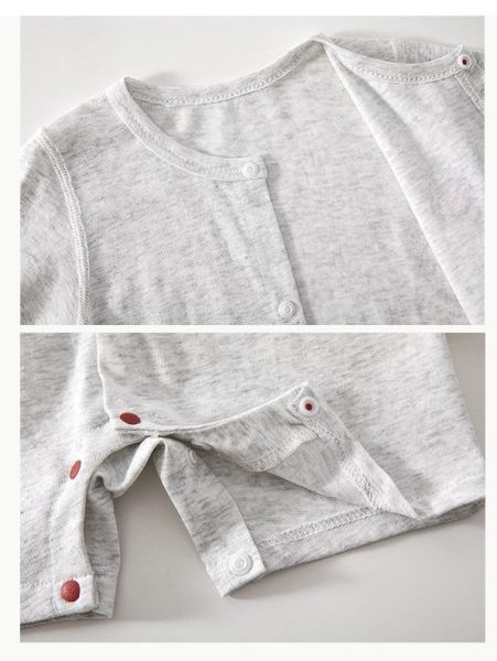 新生兒夏季素色蘋果紅釦連身裝(3色) 