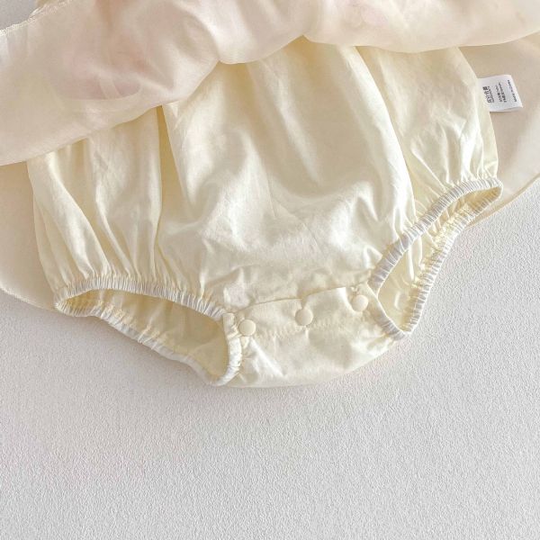 立體小花氣質細肩包屁裙 