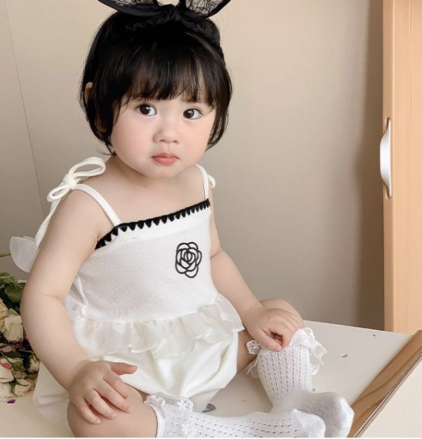 小香風吊帶綁繩包屁衣 