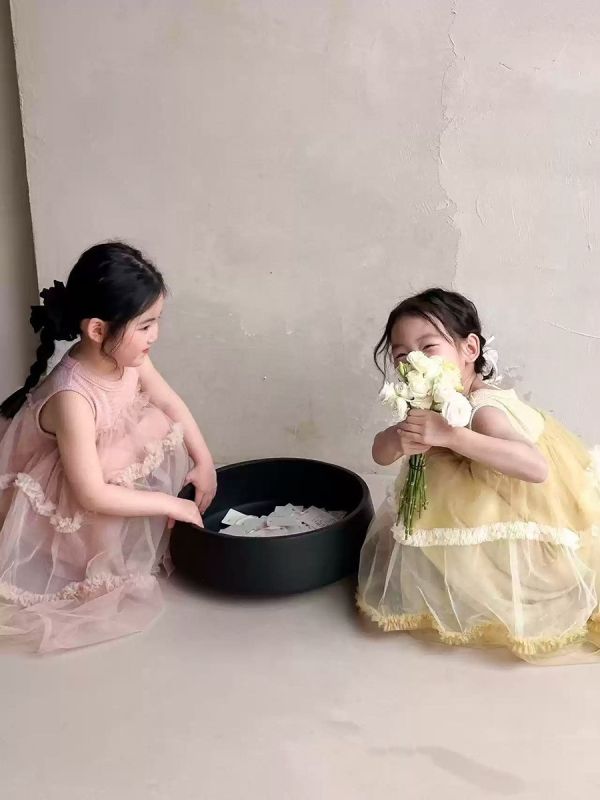 女童公主網紗連身蛋糕裙 