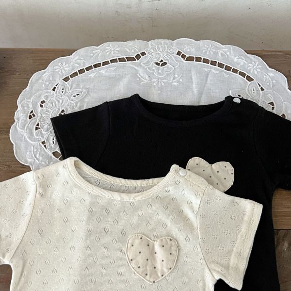 呼吸棉拼色愛心兩件式套裝 