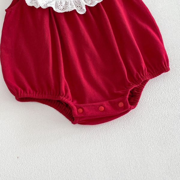 兔子刺繡蕾絲領氣質包屁衣 