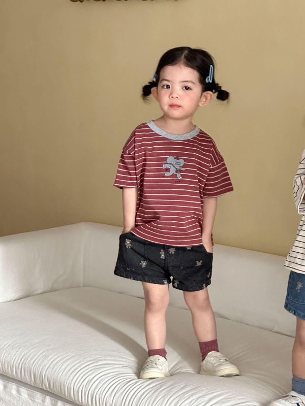 大象印花條紋寬鬆上衣 