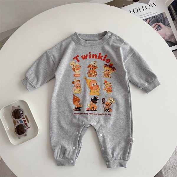 可愛星星人印花素色連身裝 