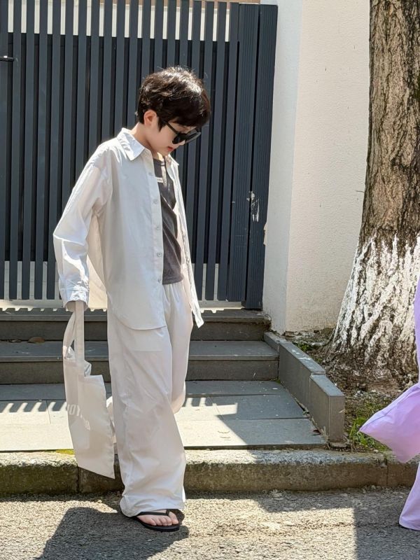 韓系質感素色防曬套裝(贈手提包) 