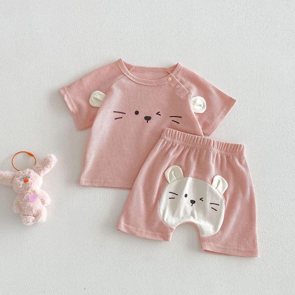 華夫格可愛動物兩件式套裝 