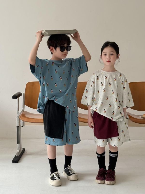 滿版米奇印花兩件式套裝 