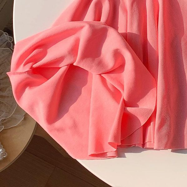 素色彈力針織大裙擺洋裝(4色) 