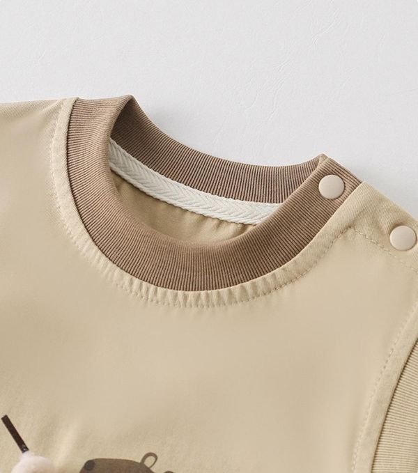 可愛松鼠榛果背心式包屁衣 