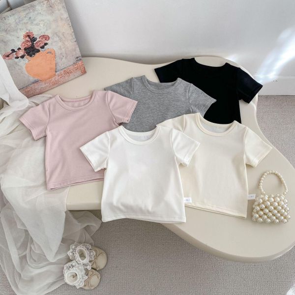 百搭素色圓領彈力上衣 