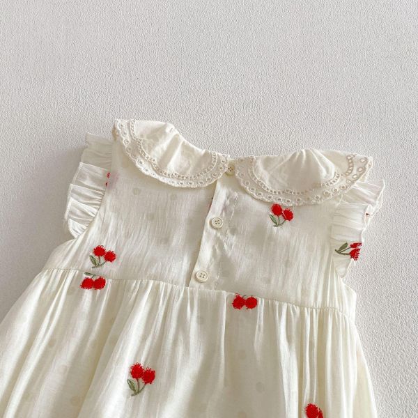 姊妹款櫻桃娃娃領洋裝/包屁衣 