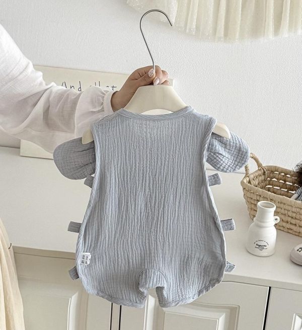 可愛大象紗布棉側鏤空琵琶衣 