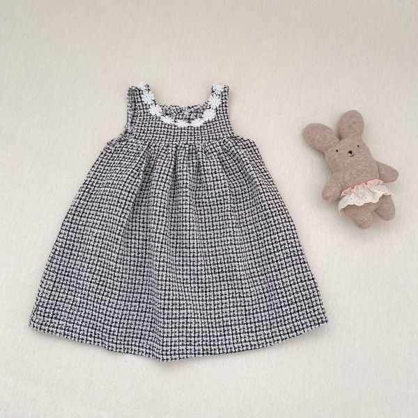 姊妹款小香風格紋包屁衣/洋裝 