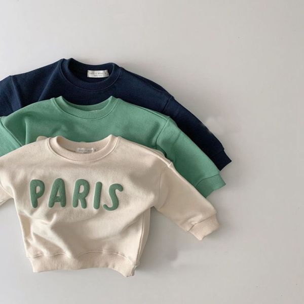 PARIS極簡字母圓領上衣 