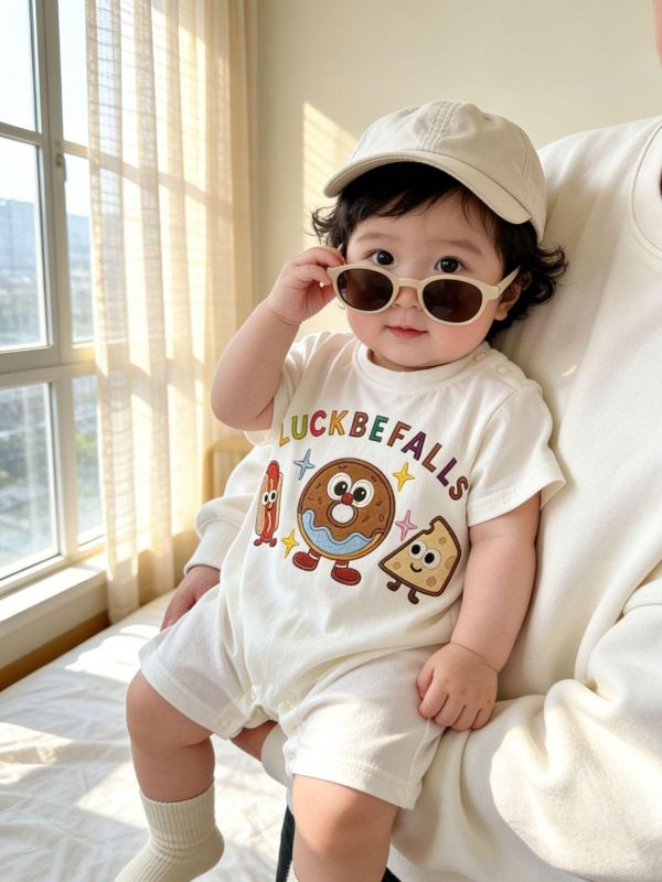 可愛甜甜圈披薩熱狗連身裝 