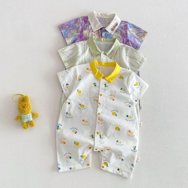 夏季繽紛襯衫式連身裝 