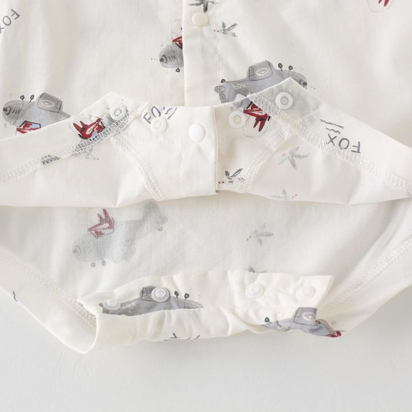 帥氣飛機翻領開釦連身裝 