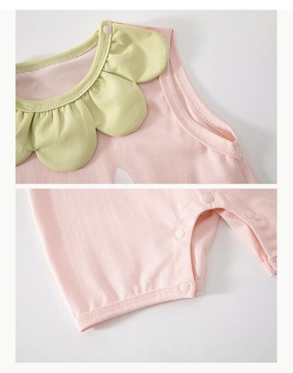 新生兒草莓花瓣領連身裝(2色) 