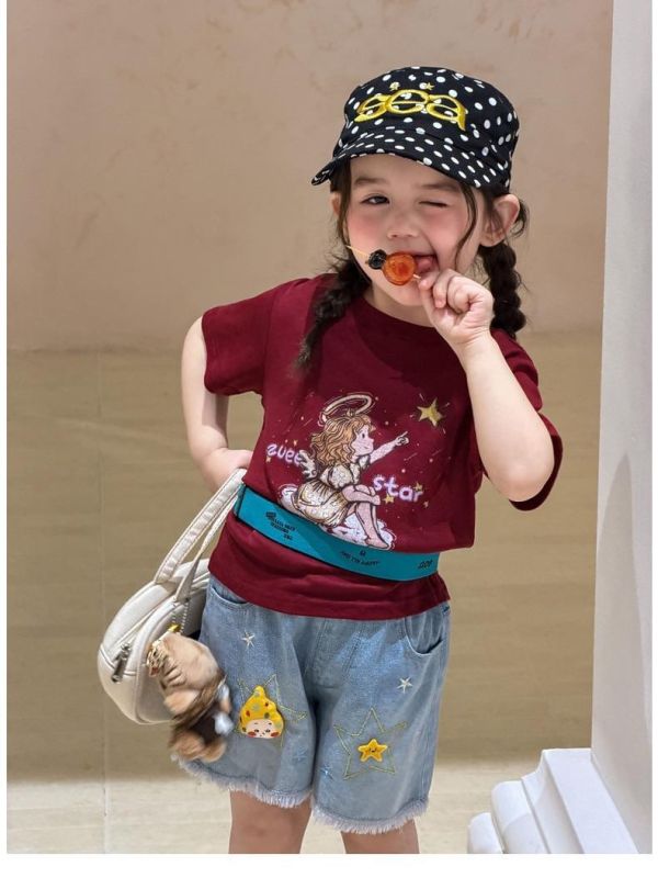 小魔女/小天使印花寬鬆上衣 