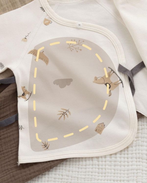 新生兒搖搖馬純棉反包手半背衣 