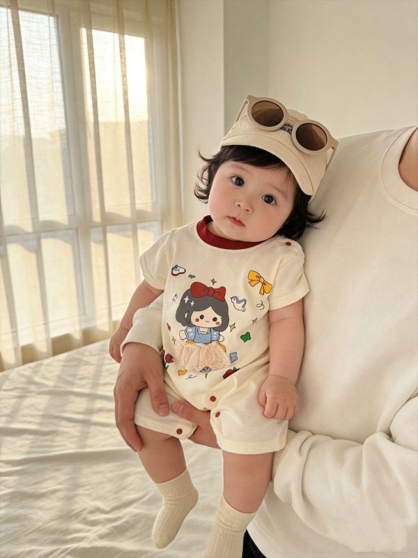 可愛白雪公主印花連身裝 