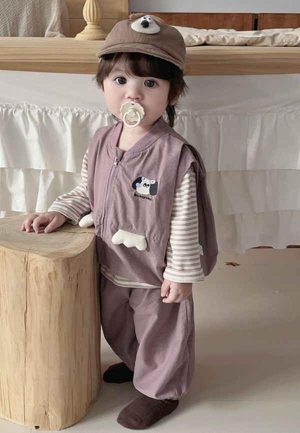 好好看！顯白紫色背心式三件套套裝 