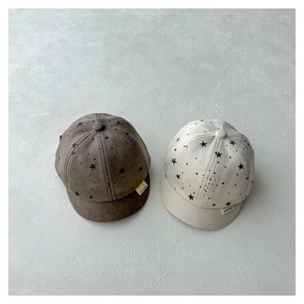 時髦小星星遮陽短帽沿棒球帽 