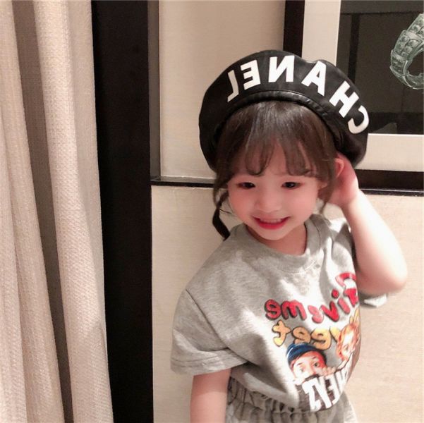美式印花素色休閒套裝 