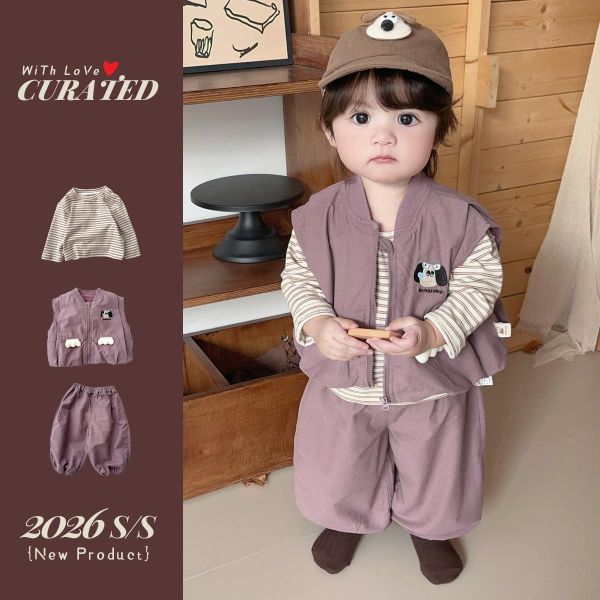 好好看！顯白紫色背心式三件套套裝 