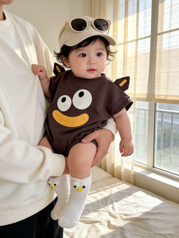 丑萌調皮搗蛋大眼寬鬆包屁衣 