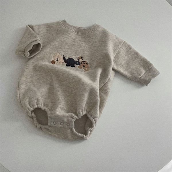 恐龍刺繡素色包屁衣 