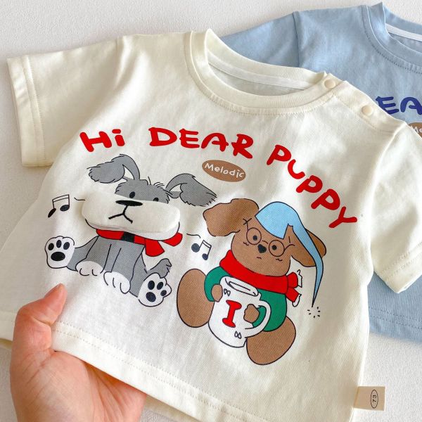 dear puppy可愛印花素色上衣 