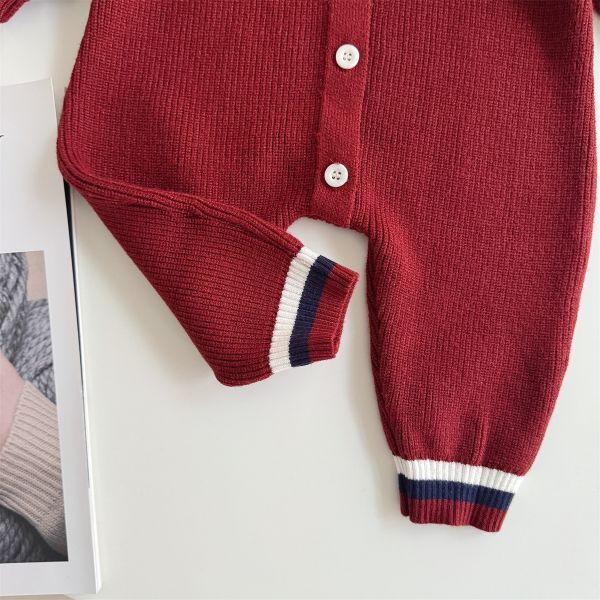 『現貨80cm』狗狗布標開釦連身裝+帽 