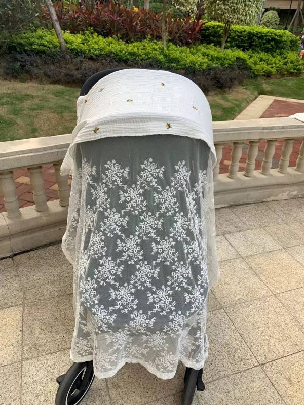 Ins嬰兒推車透氣遮陽布 