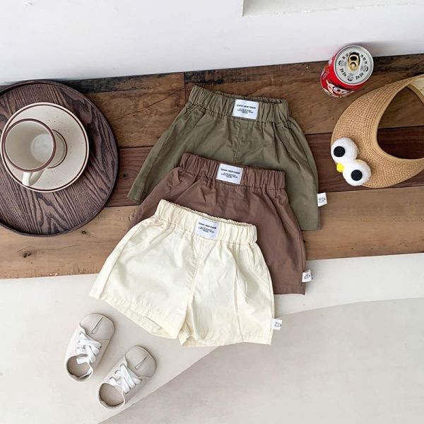百搭素色寬鬆緊休閒短褲(3色) 