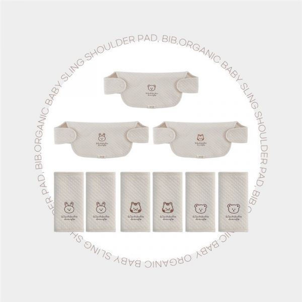 新生兒揹帶純棉防咬口水巾 