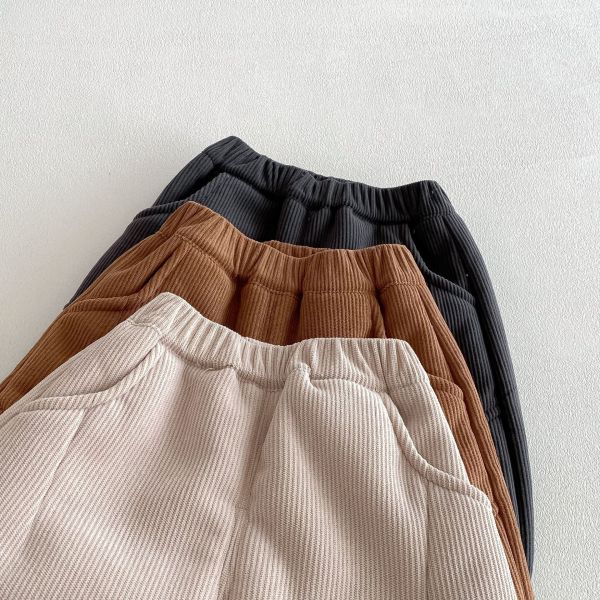 『現貨100cm』小馬刺繡燈芯絨加厚長褲 