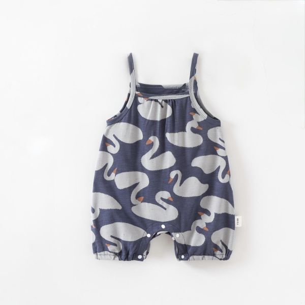 牛奶棉薄款彈力細肩連身裝 