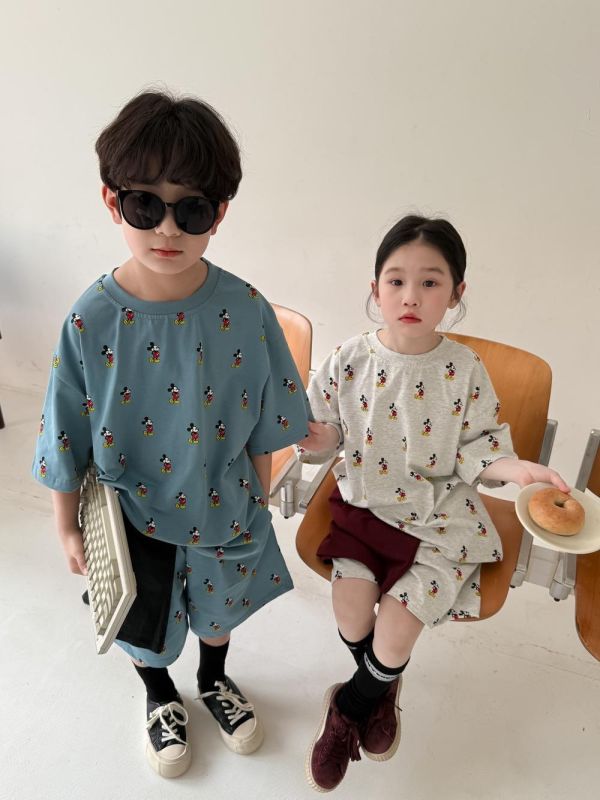 滿版米奇印花兩件式套裝 