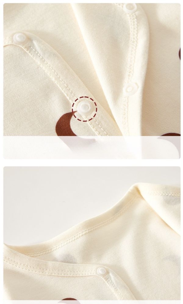 新生兒月亮開釦棉質連身裝 