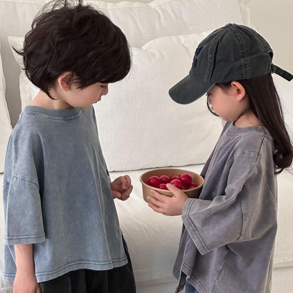 水洗刷舊款寬鬆上衣(4色) 