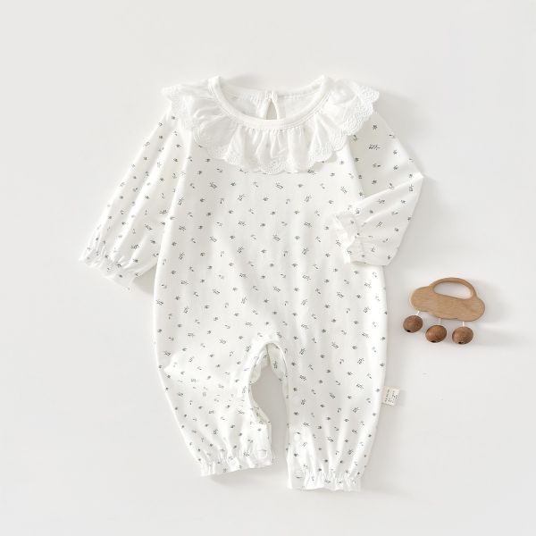 新生兒蕾絲領開釦連身裝(7款) 