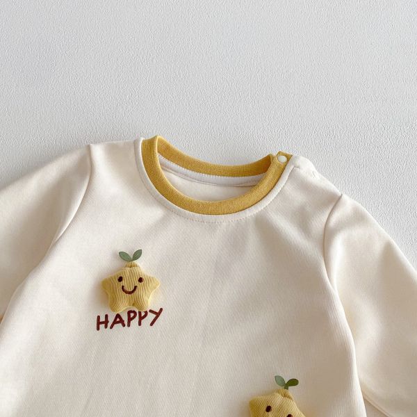 立體星星萌芽HAPPY連身裝 