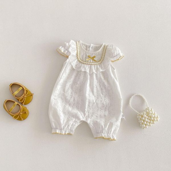 氣質方領蕾絲宮廷連身裝 