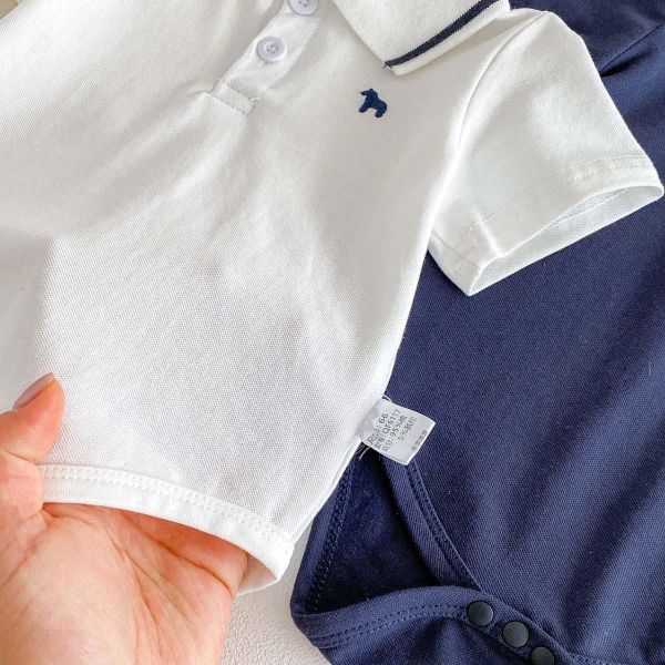 Polo翻領小馬刺繡包屁衣 