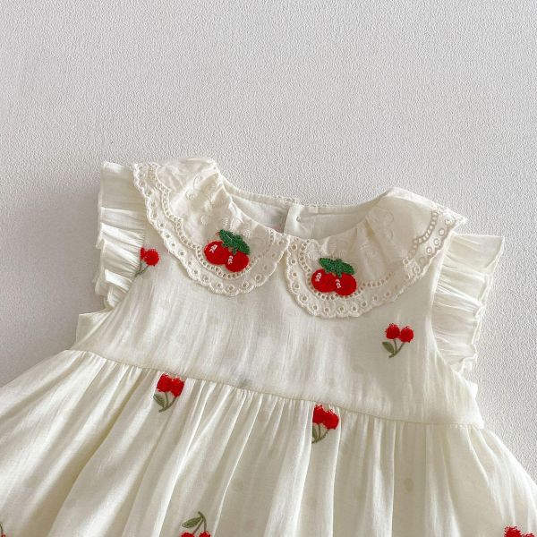 姊妹款櫻桃娃娃領洋裝/包屁衣 