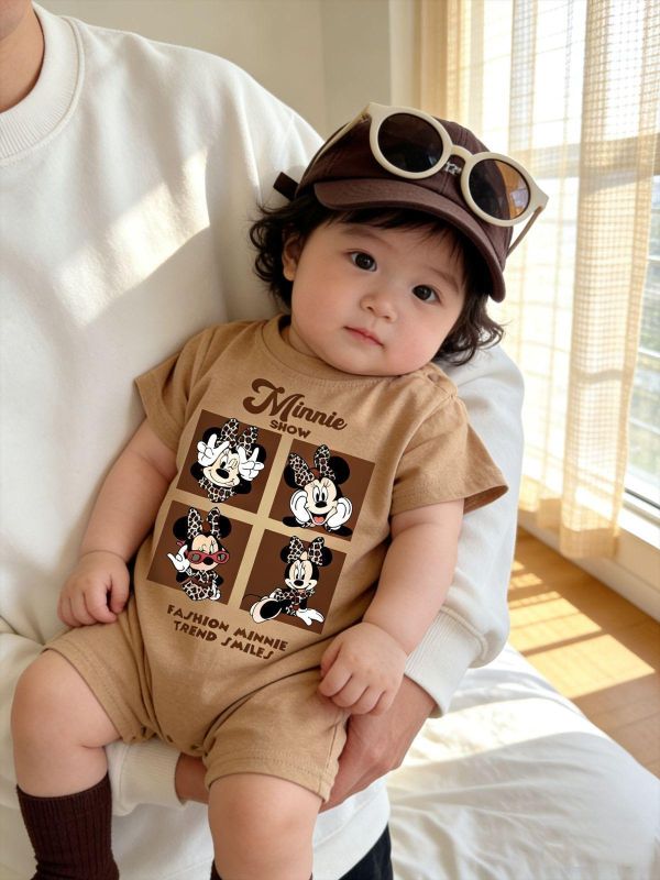 咖色麵包牛奶/米妮連身裝 