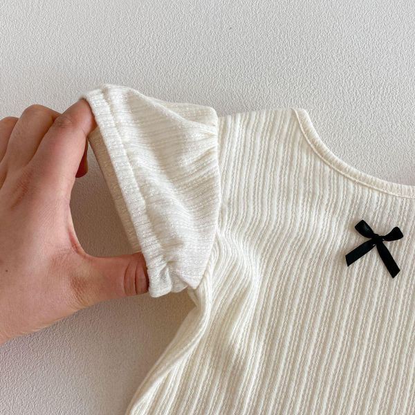 蝴蝶結螺紋上衣/背心/長褲 