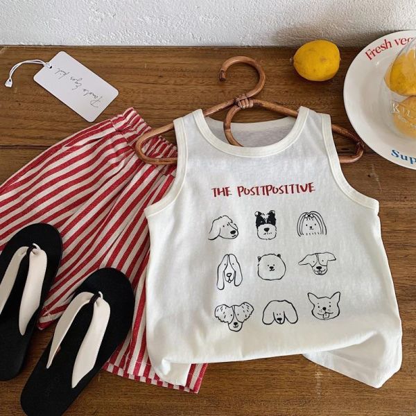 可愛狗狗印花夏季背心 