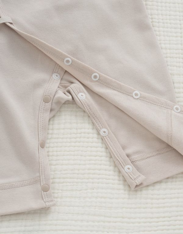 新生兒小馬電繡純棉反包手連身裝 